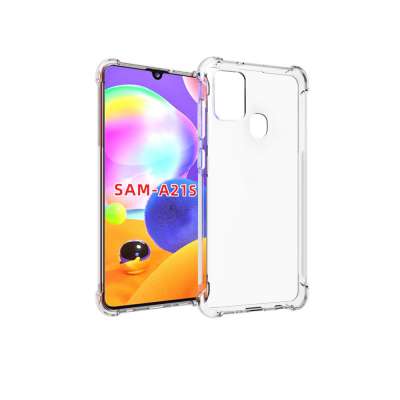 Factory Price Transparent Silicon Shockproof Gel Phone Case For A21s, Flexible TPU Phone Cover For Samsung Galaxy A21s