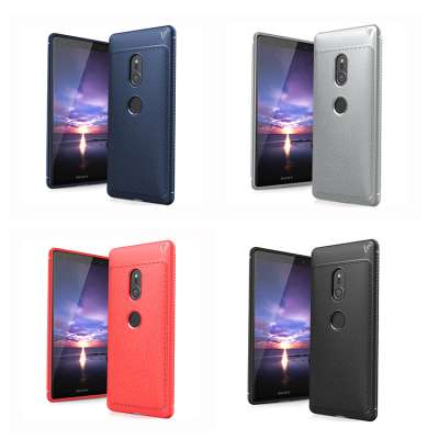 Tpu mobile case covers for Sony Xperia xz 2 Unique design Litchi pattern tpu case for Sony xperia xz 2