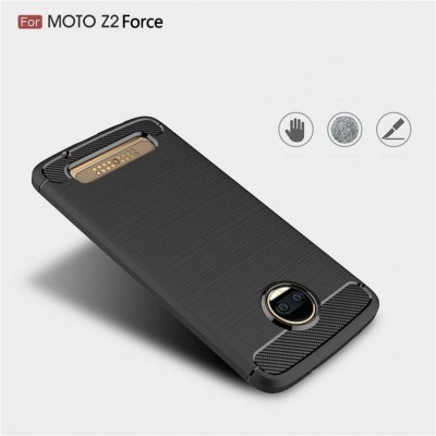 new mobile phone tpu case for moto z2 force, soft carbon fiber brush cover for motorola moto z2 force cover case