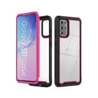 Factory Transparent Acrylic Back Cover Plus Soft TPU Shockproof Series Phone Case For Samsung S11 Cases