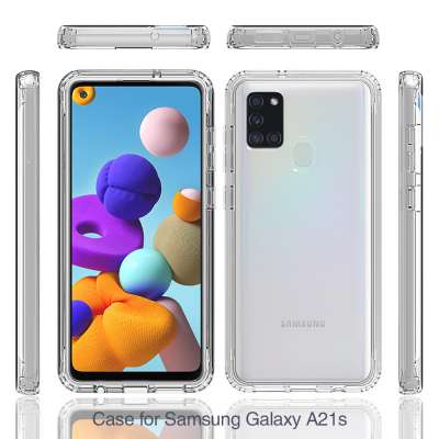 Hot Selling Fullbody Acrylic Shockproof Phone Case For Samsung Galaxy A21s, PC Gel Phone Cover For A21s