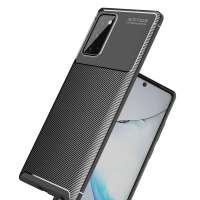 Auto Focus Carbon Fiber Silicon Gel Phone Cover For Samsung Galaxy Note 20, Note 20 Soft Shockproof TPU Cover